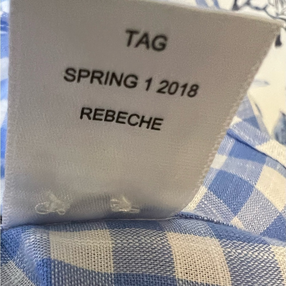 UNTUCKit Women’s Blue Gingham Shirt - Picture 5 of 7